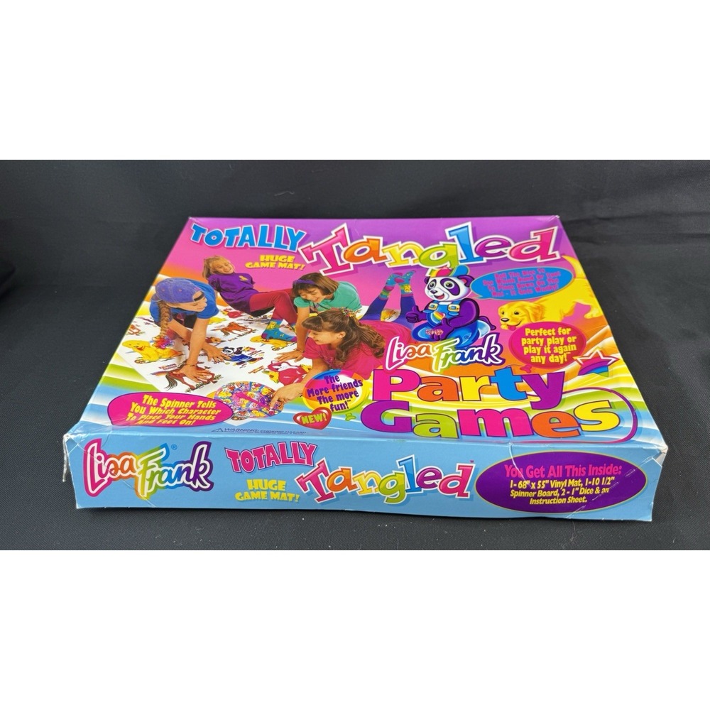 Lisa Frank Totally Tangled Twister Party Game Vintage Missing Instructions/Dice
